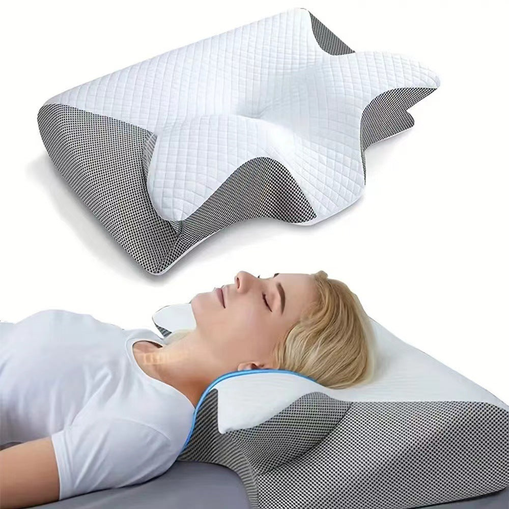 新しいAmazonバタフライ枕 ネックピロー 睡眠メモリ枕 スローレバウンド ホテル ゼロプレッシャー枕コア 頸椎枕