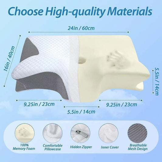 新しいAmazonバタフライ枕 ネックピロー 睡眠メモリ枕 スローレバウンド ホテル ゼロプレッシャー枕コア 頸椎枕